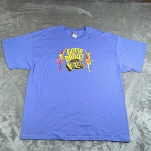 Vintage Gotta Dance Follies Shirt Mens XXL Blue The Fabulous Palm Springs New